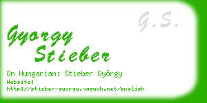 gyorgy stieber business card